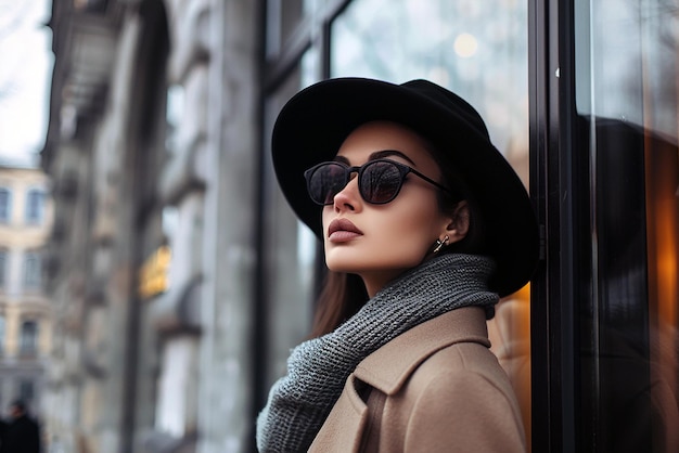 Confident stylish elegant woman exuding charisma