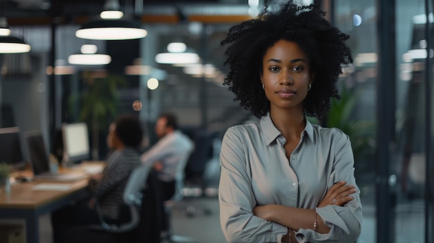 Confident Woman in Modern Office