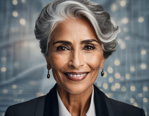 Confident Woman Wearing Suit Ready for Business