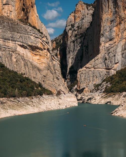 Congost de Mont Rebei gorge in Catalonia, Spain in summer