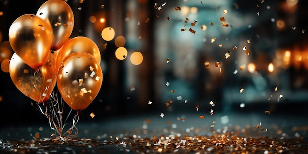 congratulatory background CARD balloons bokeh Generative AI