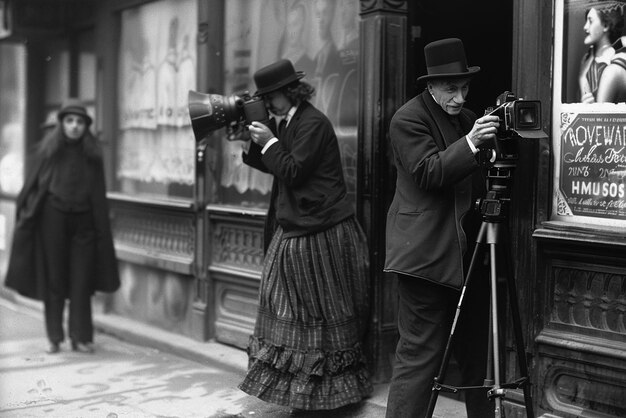 Photo conic photographer capturing early 20th century moment