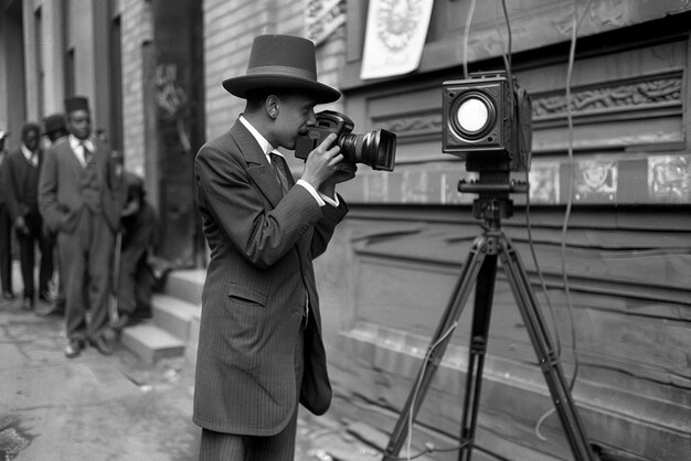 Photo conic photographer capturing early 20th century moment