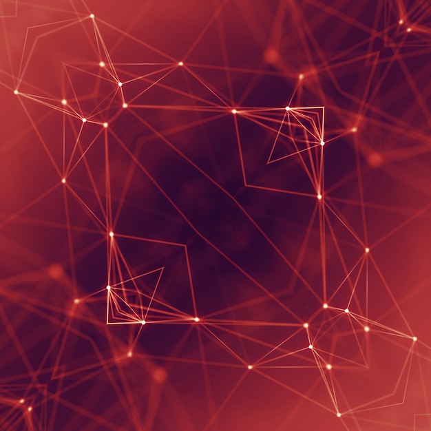 connecting dots and lines. Information technology geometric data grid