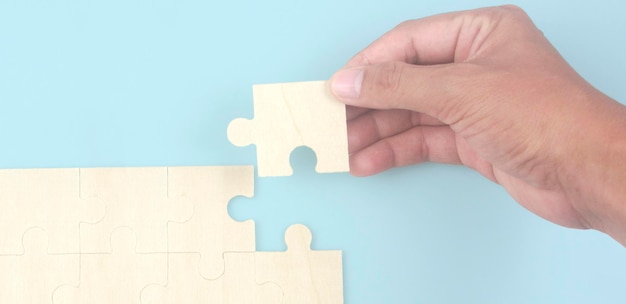 Connecting jigsaw puzzle Business solutions success