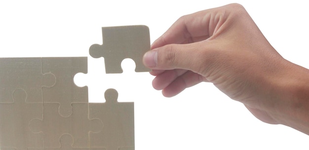 Connecting jigsaw puzzle Business solutions success