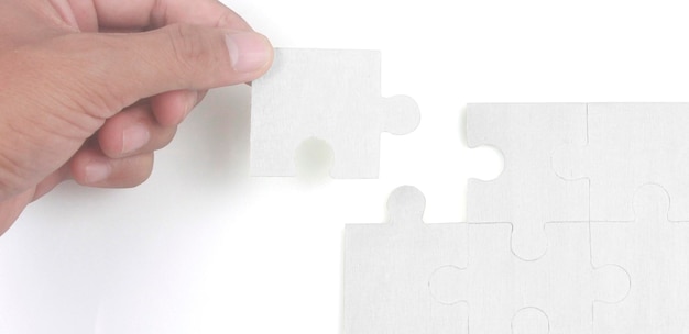 Connecting jigsaw puzzle Business solutions success