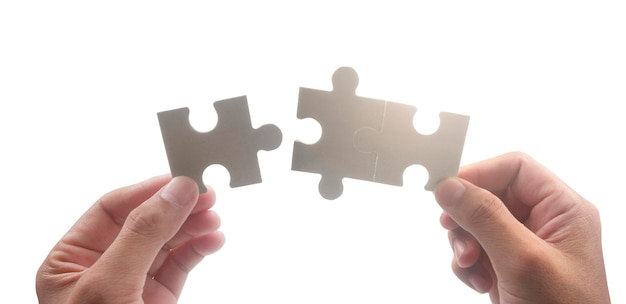 Connecting jigsaw puzzle Business solutions success