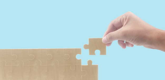 Connecting jigsaw puzzle Business solutions success