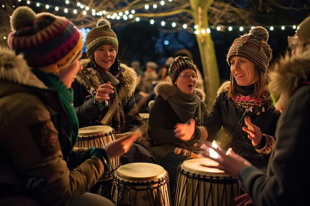 Connecting through music at Hogmanay drumming circ generative ai