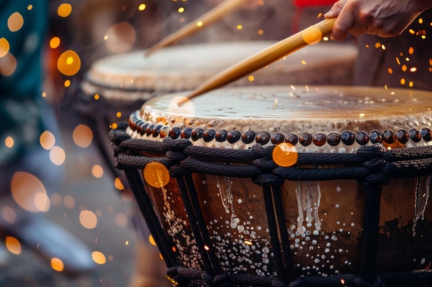 Connecting with the energy of Taiko drums ar generative ai