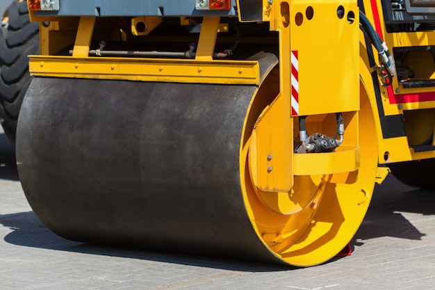 Construction asphalt compactor at the exhibition