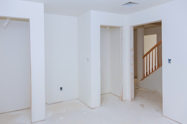 Construction building industry new home construction Building construction gypsum plaster walls