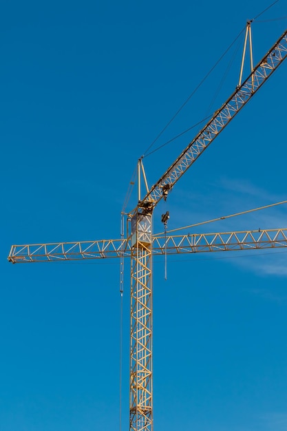 Construction crane against the sky