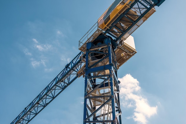 Construction crane against the sky