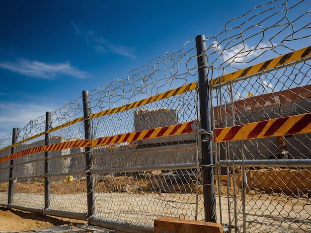 Construction fence labor day background