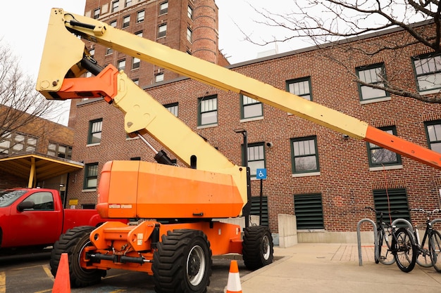 Construction machinery symbolizes the industry's use of technology to build and shape the world arou