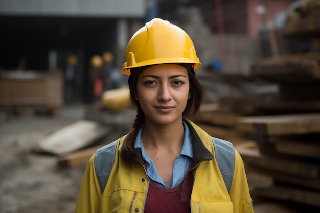 Construction man and woman image