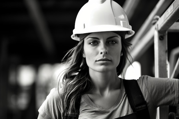 Construction man and woman image