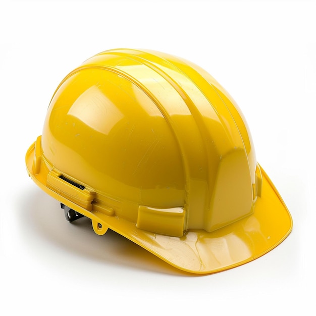 construction safety helmet on white background