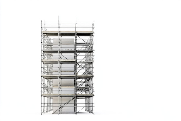 Construction scaffold isolated