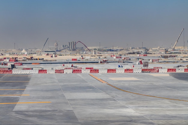 Construction site at the airport of city Doha Qatar