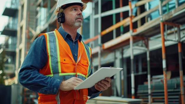 The construction site foreman