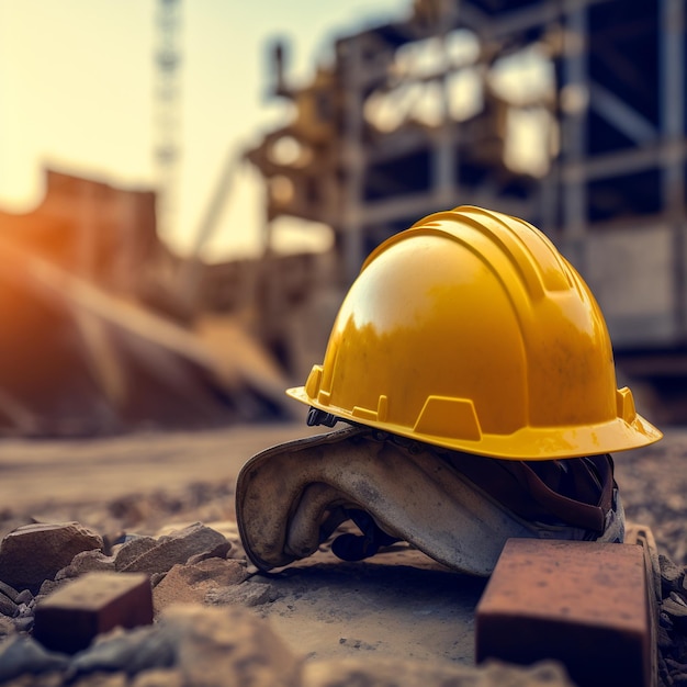 construction site and helmet hat illustration images