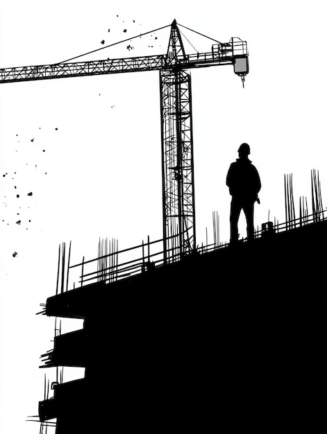 Construction Site Silhouette