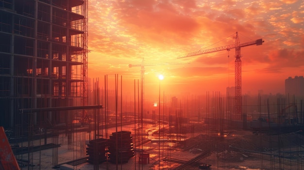 Construction Site Sunset