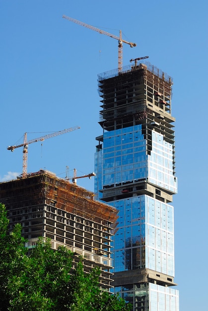 Construction of skyscrapers of the international business centre