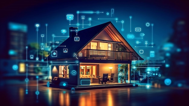 Construction of smart home systems Generative AI smart device configuration scripting and Internet of Things Engineering design of a home's digital infrastructure