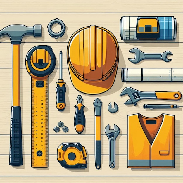 construction tools vector construction daily tools labour day