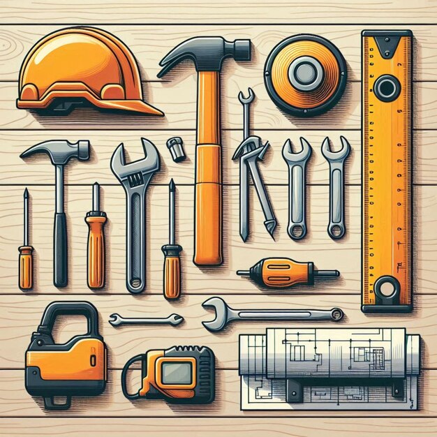 construction tools vector construction daily tools labour day