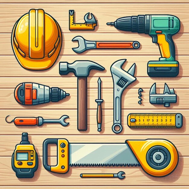 construction tools vector construction daily tools labour day