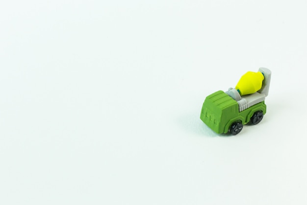 The construction toy car on white background image.