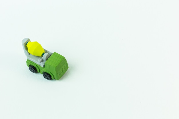 The construction toy car on white background image.