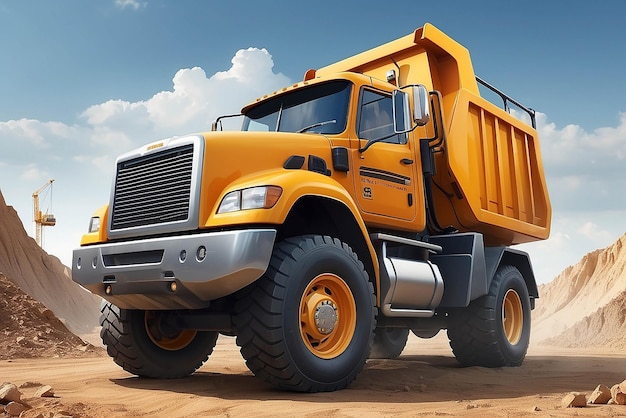 Construction truck concept illustration