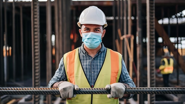 Construction Worker are Working on Building Site