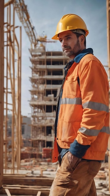 Construction worker on building site