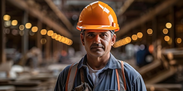 Construction worker ensuring safety protocols at a construction site Concept Construction Safety Worker Protocols Site Inspection Safety Equipment OSHA Requirements