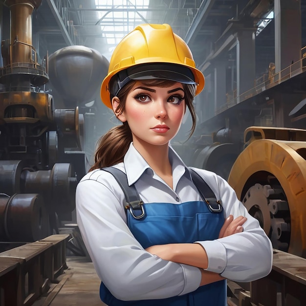 A Construction Worker Operating Heavy Machinery Wallpaper