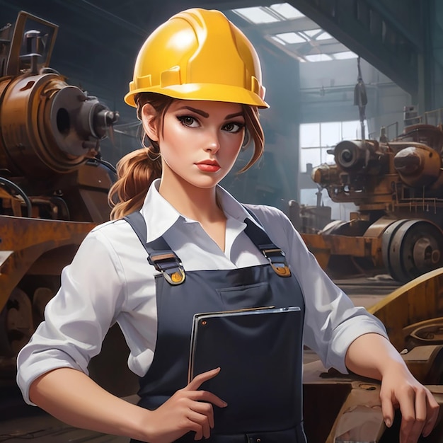 A Construction Worker Operating Heavy Machinery Wallpaper