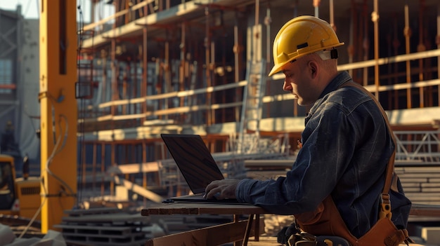 Photo the construction worker planning