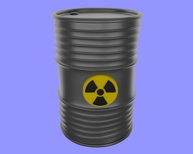 cont nuclear barrel icon 3d render