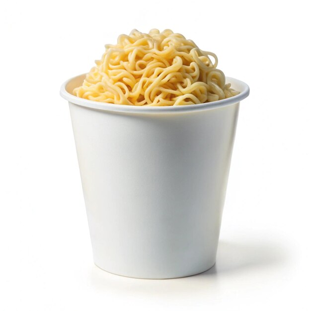 a container of noodles with a white container that says noodle