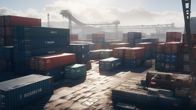 Container yard storage import export Generative AI