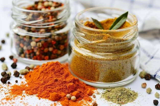 Containers with spices composition