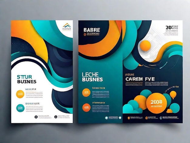 Contemporary Business Flyer Template with Abstract Design for Modern Enterprises