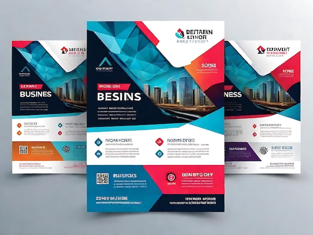 Contemporary Business Flyer Template with Abstract Design for Modern Enterprises